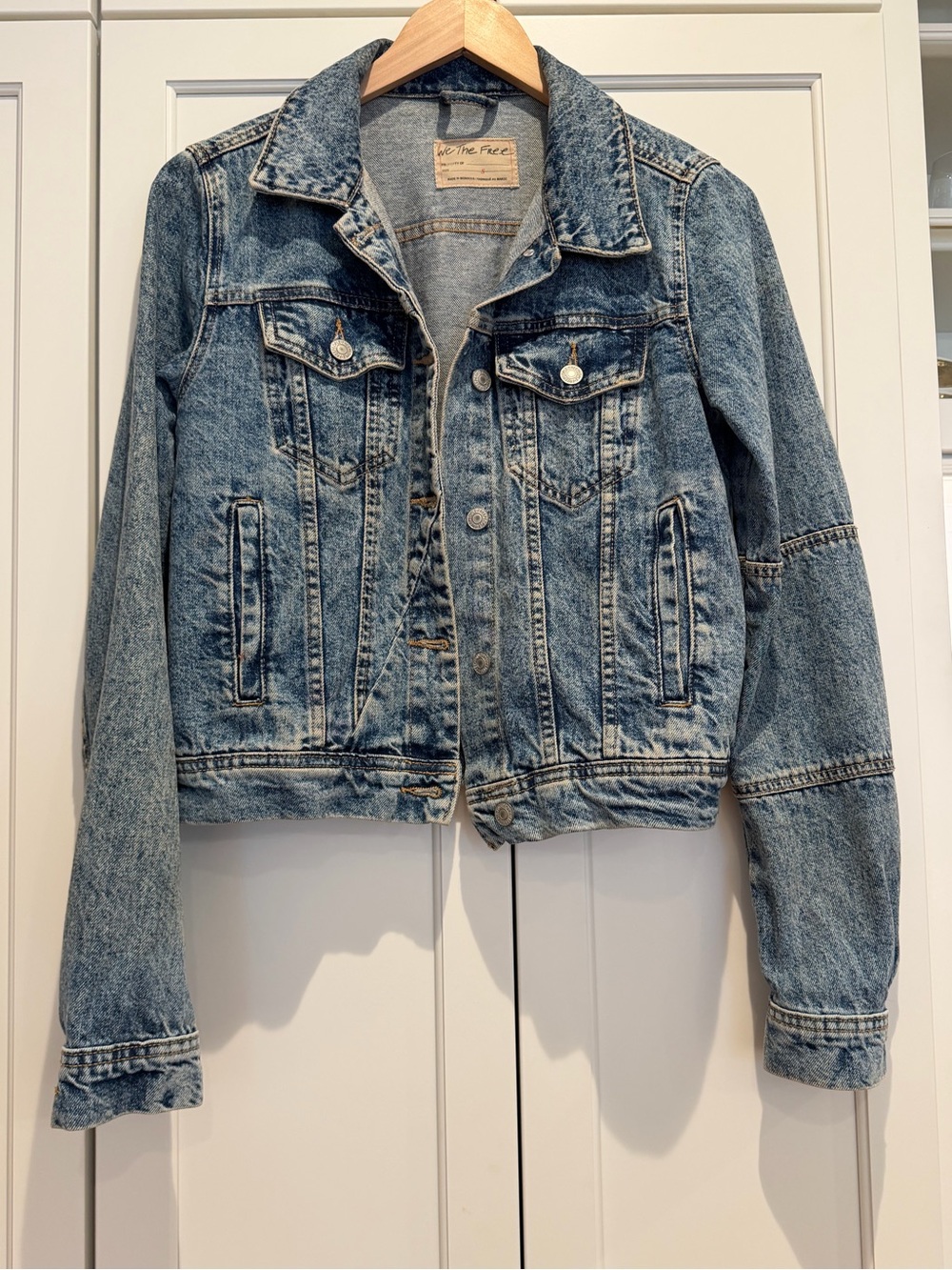 We The Free Light Blue Denim Jean Jacket